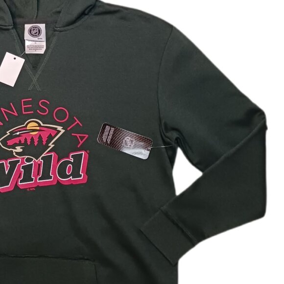 Minnesota Wild Womens Size Medium Hoodie Green Long Sleeve Hooded NHL Hockey - Picture 6 of 7